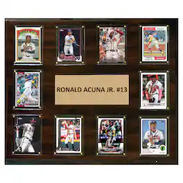 C&I Collectibles - Ronald Acuna Atlanta Braves 15" x 18" Trading Card Plaque - Multicolor