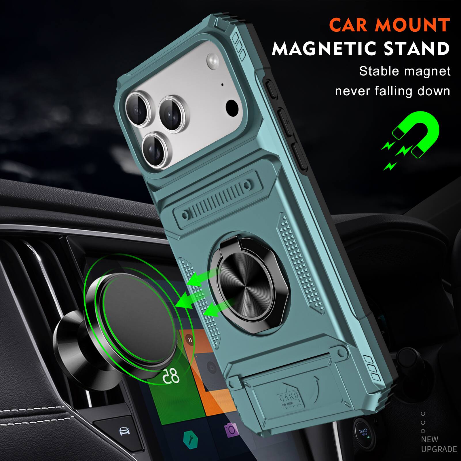 CAR MOUNT MAGNETIC STAND  
Stable magnet never falling down  
NEW UPGRADE