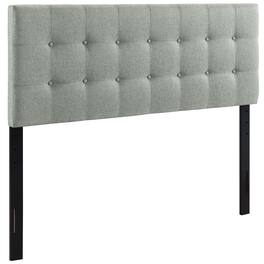 Emily Upholstered Fabric King Headboard by Modway - Gray