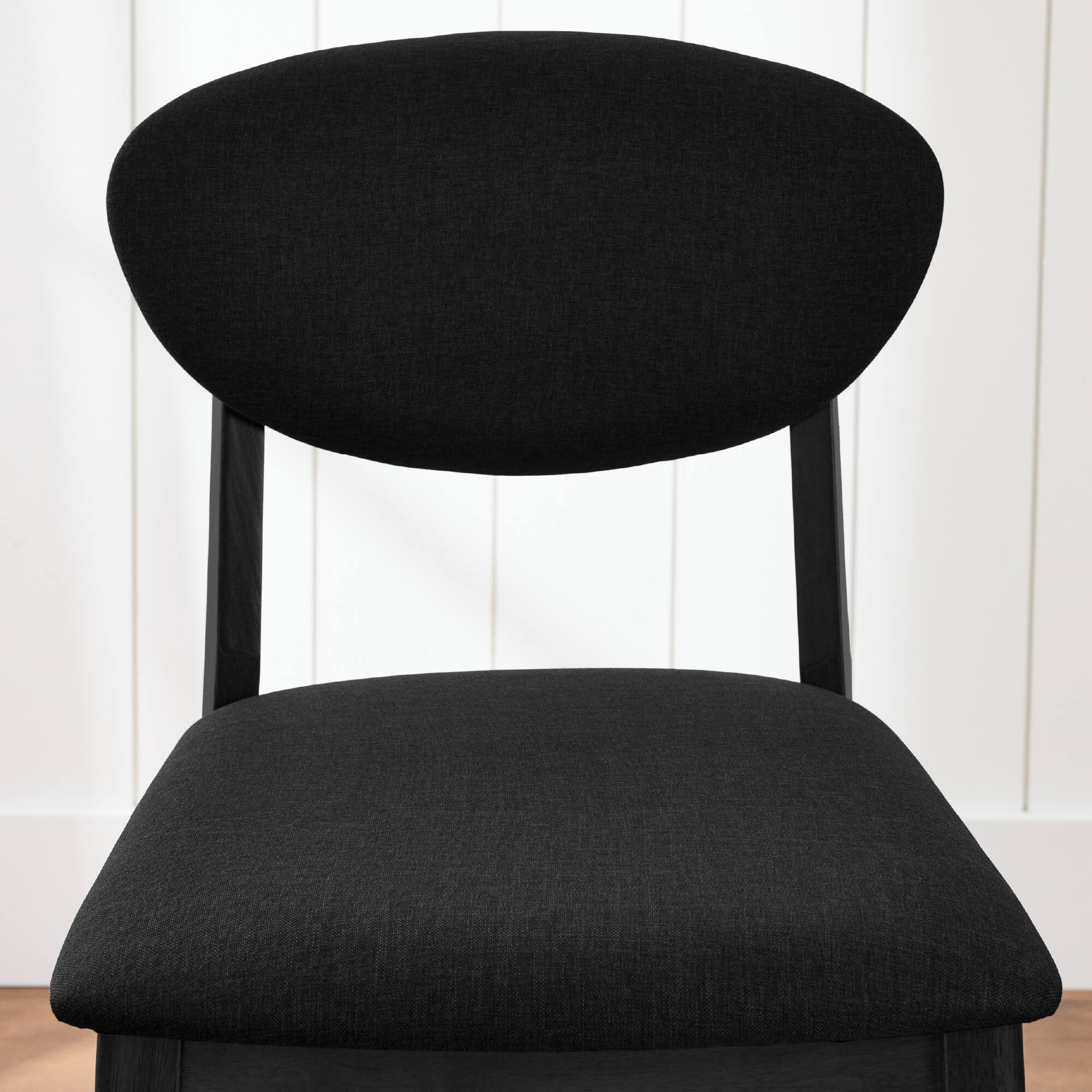 Alt View 7. Best Choice Products - Best Choice Products Set of 2 Counter-Height Bar Stools, Armless W/Upholstered Seat Cushion & Backrest - Black / Black - Black/Black.