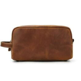 Steel Horse Leather - The Wanderer Toiletry Bag | Genuine Leather Toiletry Bag - Brown