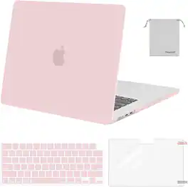 mosiso - Hard Shell Case Kit for MacBook Air 15 inch A3448 A3241 A3114 A2941 M5 M4 M3 M2 - Baby Pink