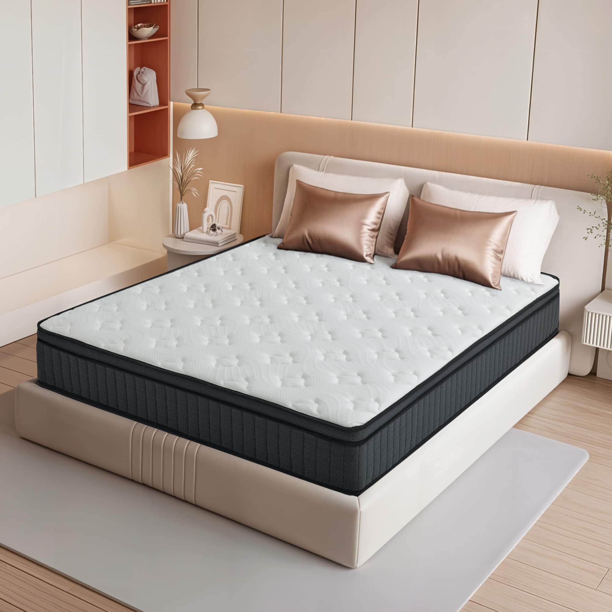 Vipbear - Hybrid Mattress in a Box with Memory Foam & Individual Pocket Springs, Fiberglass Free, CertiPUR-US Certified - white 14 inch price history on PriceWatchPro