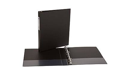 Alt View 5. Avery - Economy 1" 3-Ring Non-View Binders with Label Holder, Round Ring - Black.