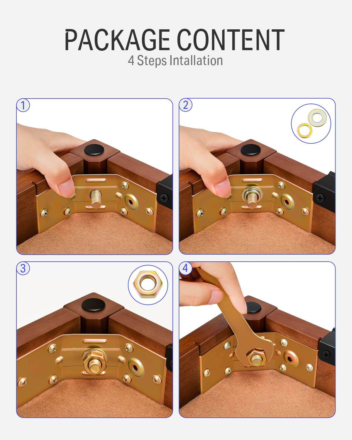 PACKAGE CONTENT 4 Steps Installation 1 2 3 4