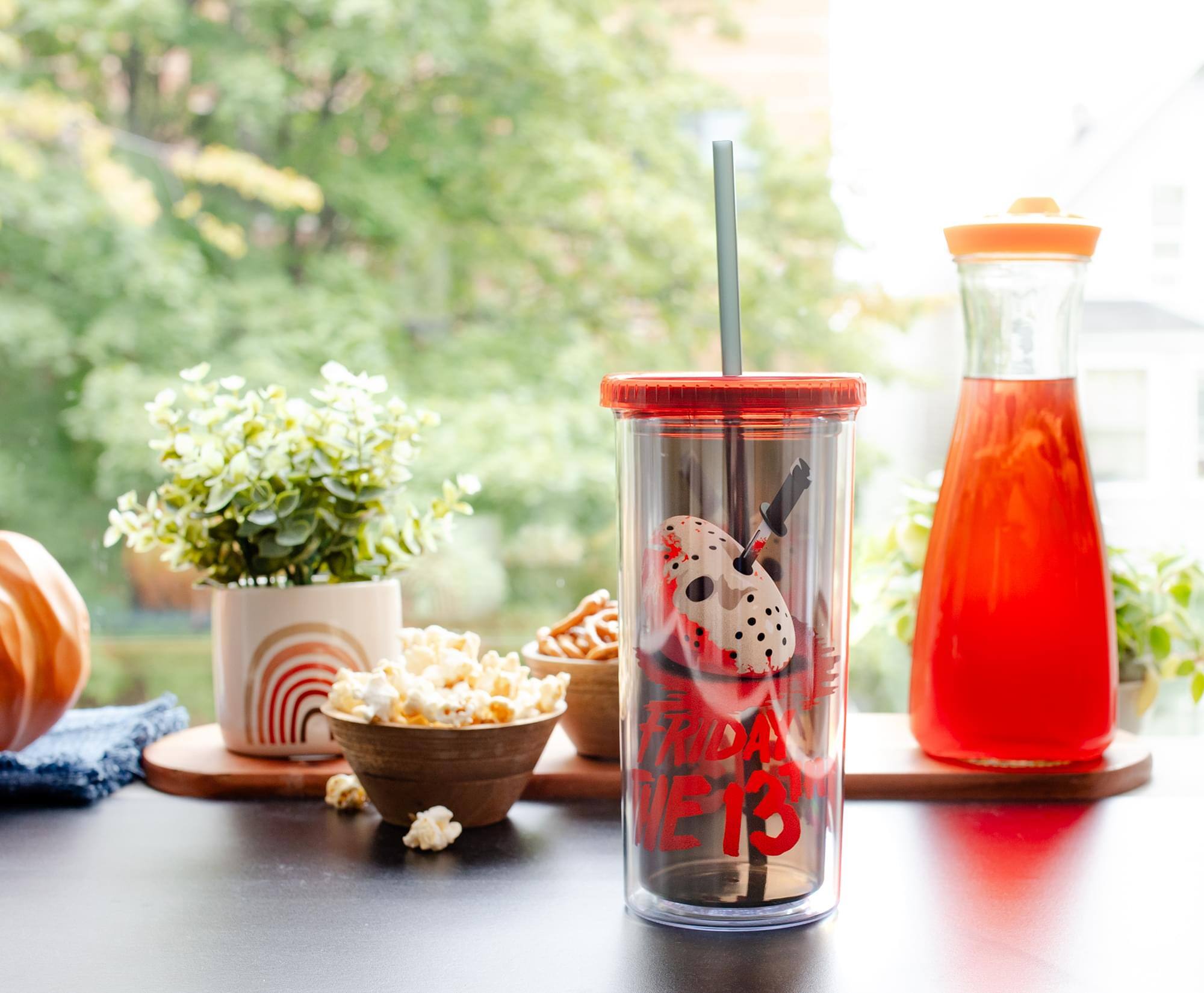 Alt View 10. Silver Buffalo - Friday the 13th: The Final Chapter Cold Cup With Lid and Straw | Holds 20 Ounces - Red.