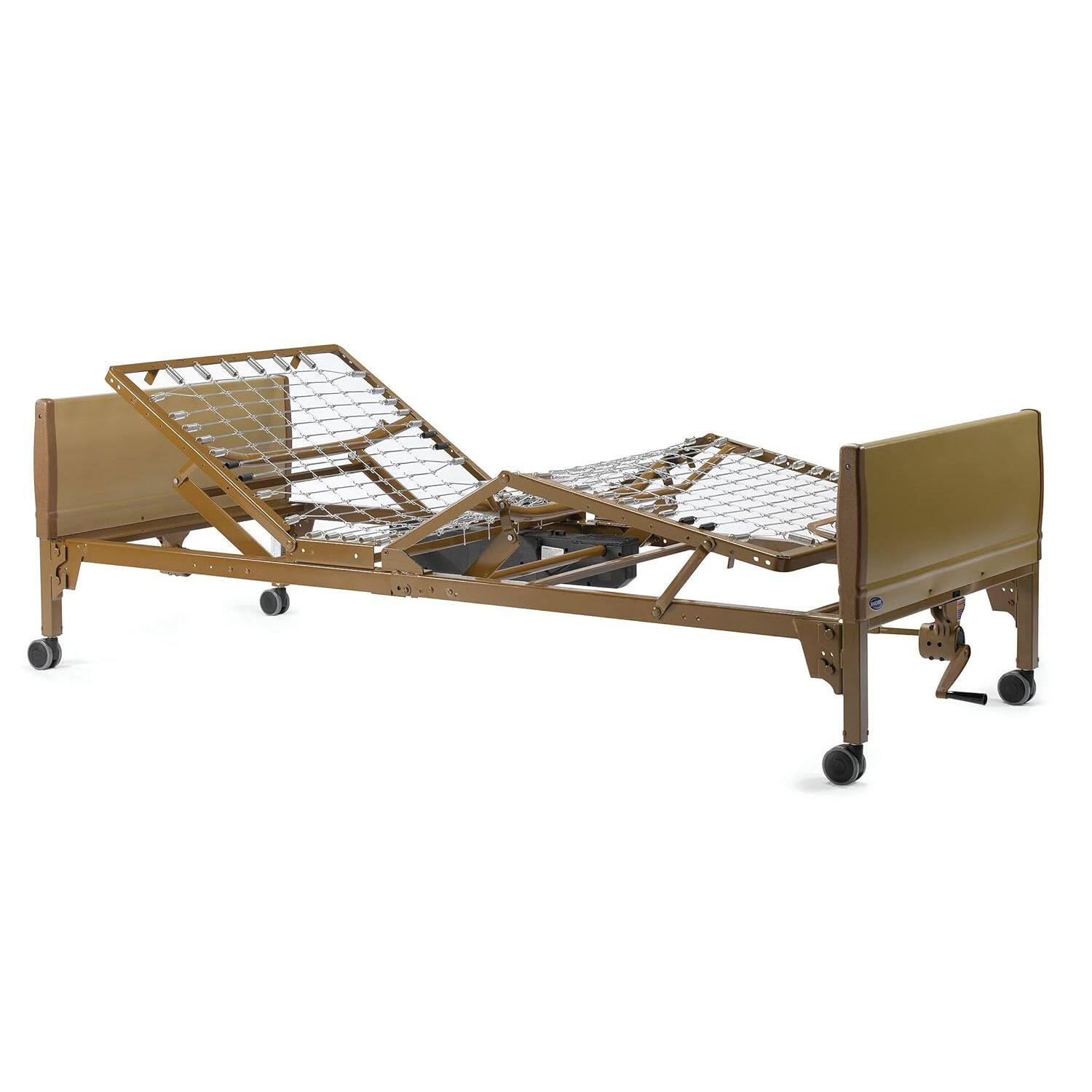 Alt View 3. Invacare - Bed Crank Assembly with High and Low Height Adjustments for Bed Replacement - Brown.