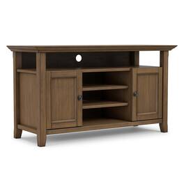Simpli Home - Amherst Wide Transitional TV Media Stand for Most TVs up to 60" - Rustic Natural Aged Brown