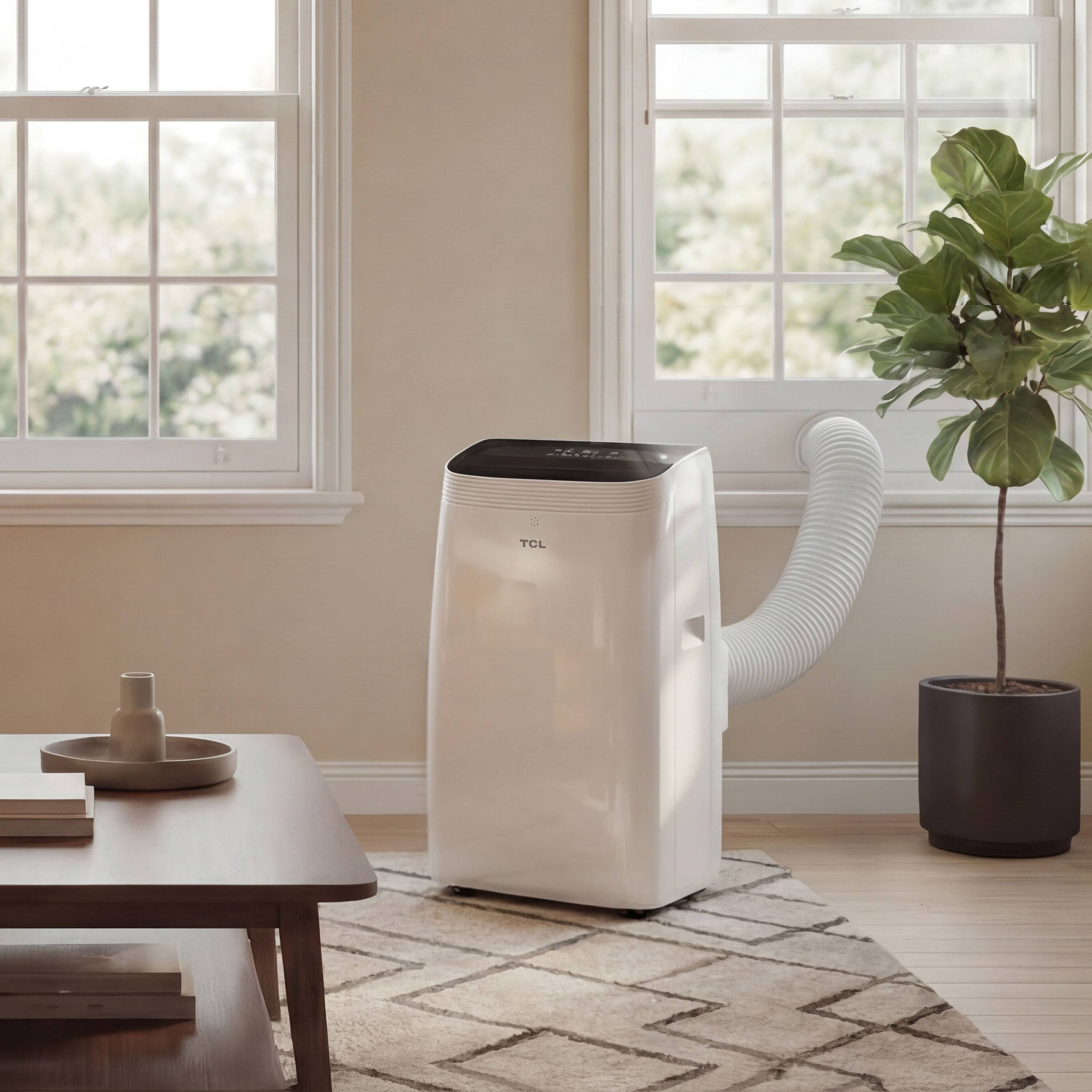 Alt View 15. TCL - 350 Sq. Ft. 8,000 BTU Smart Portable Air Conditioner 3-in-1 with AC, Fan & Dehumidifier - White.