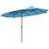 Front. Costway - 15FT Patio Double-Sided Umbrella Crank Outdoor Garden Market Sun Shade - Turquoise.