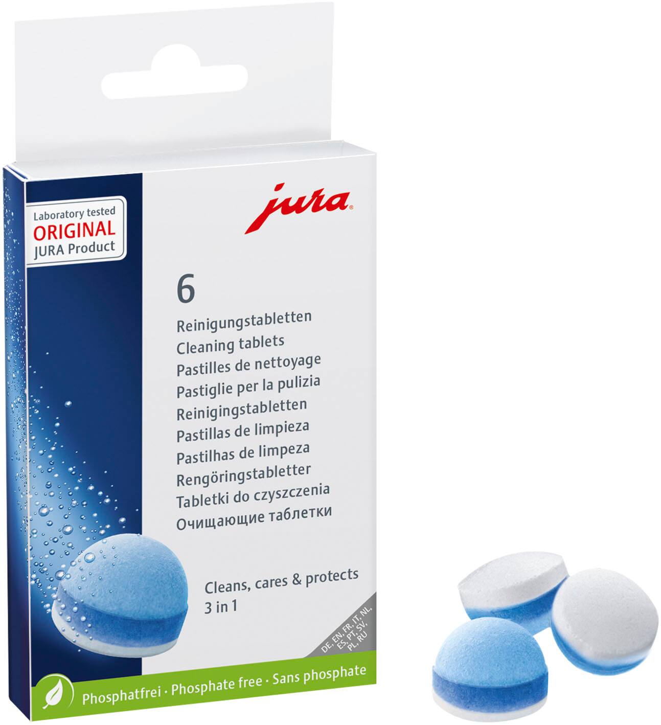 JURA - 3-Phase Cleaning Tablets (6-Pack) - White/Blue