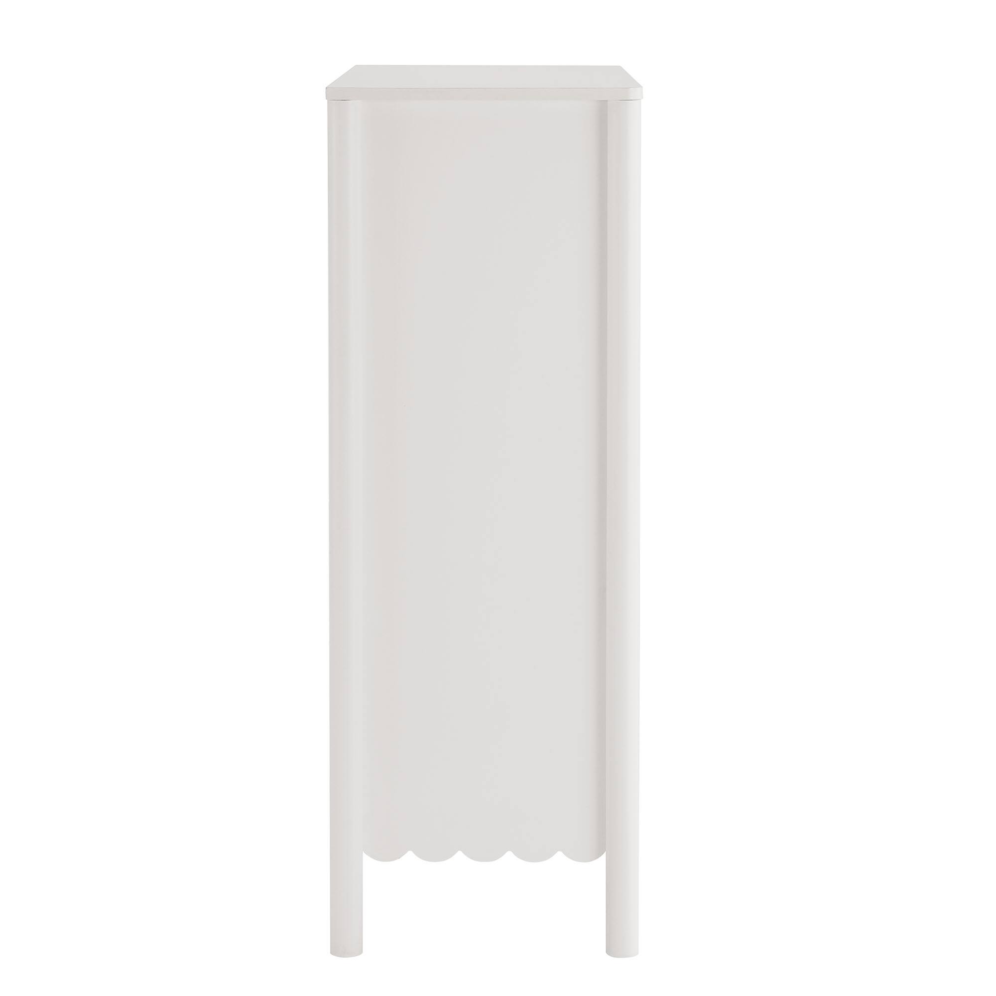 Alt View 2. Modway - Emmeline Scalloped 5-Drawer Chest by Modway - White.