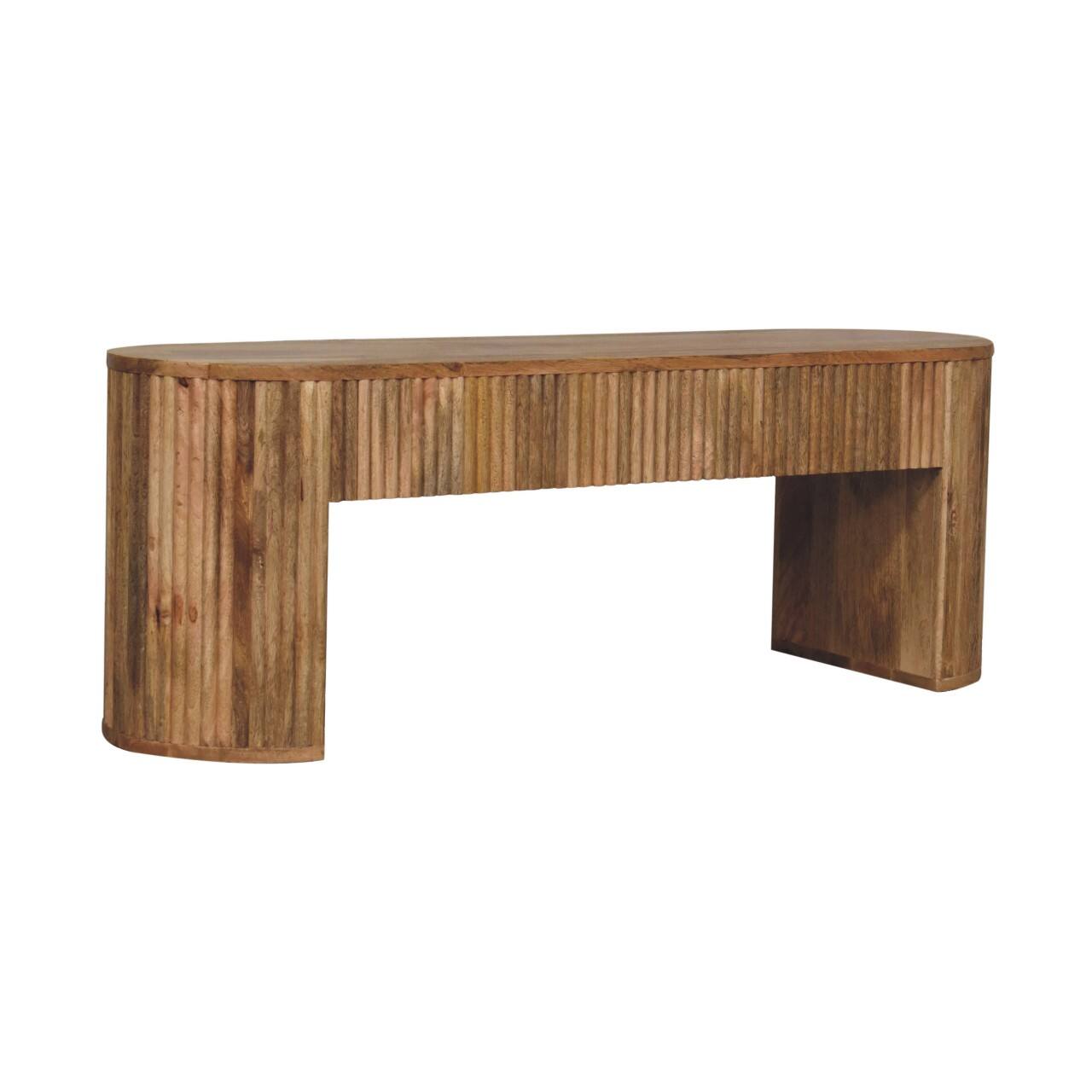 Back. Artisan Furniture - Artisan Furniture Solid Wood Soba Straight Media Unit, Brown - Beige.