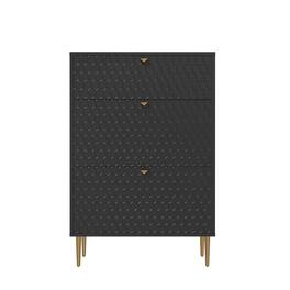 Boyel Living - MDF Shoe Storage Cabinet (24-Pair) - Black