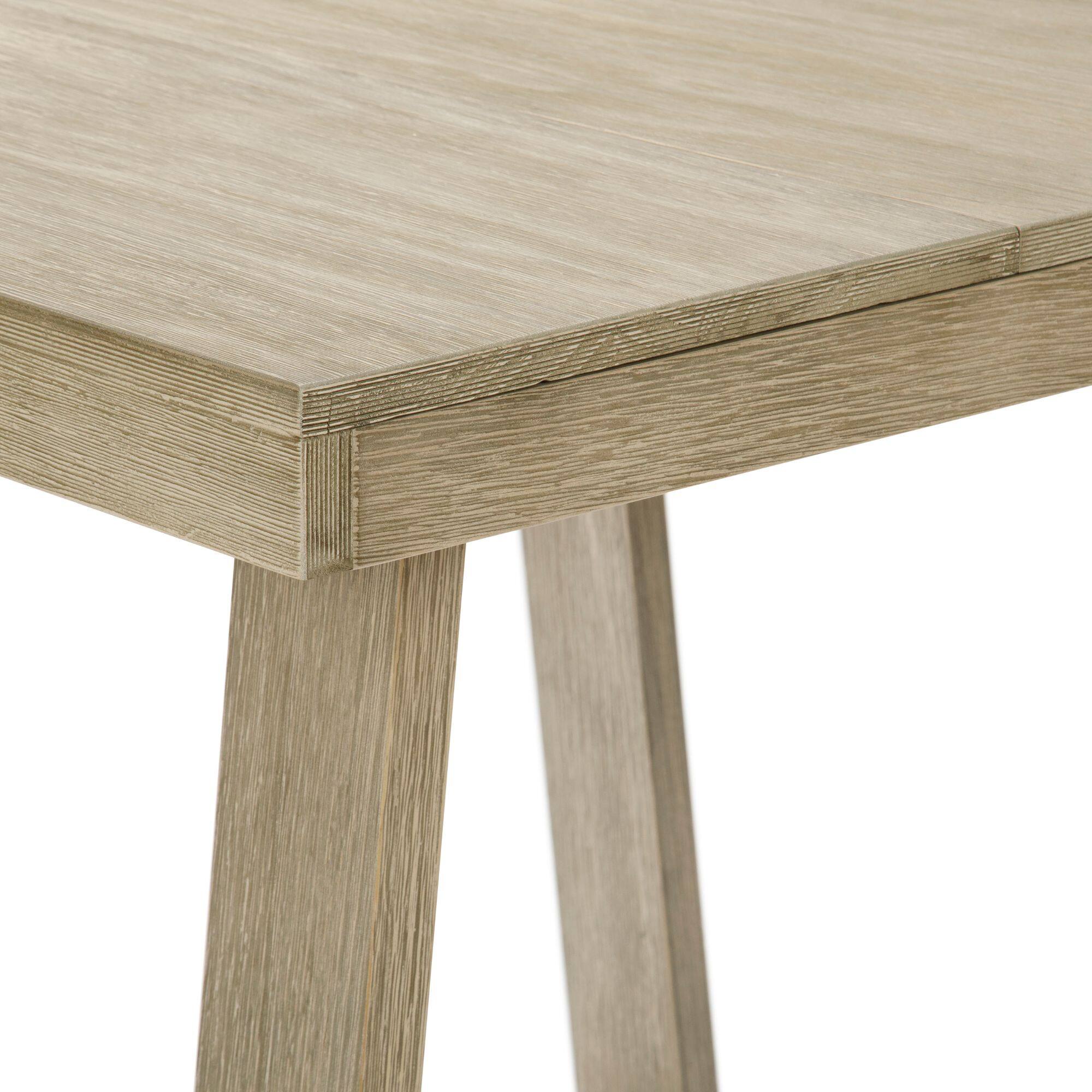 Alt View 3. Plank+Beam - Classic Pub Dining Table Counter Height (41in / 1050mm), Seashell Wirebrush - Seashell Wirebrush.