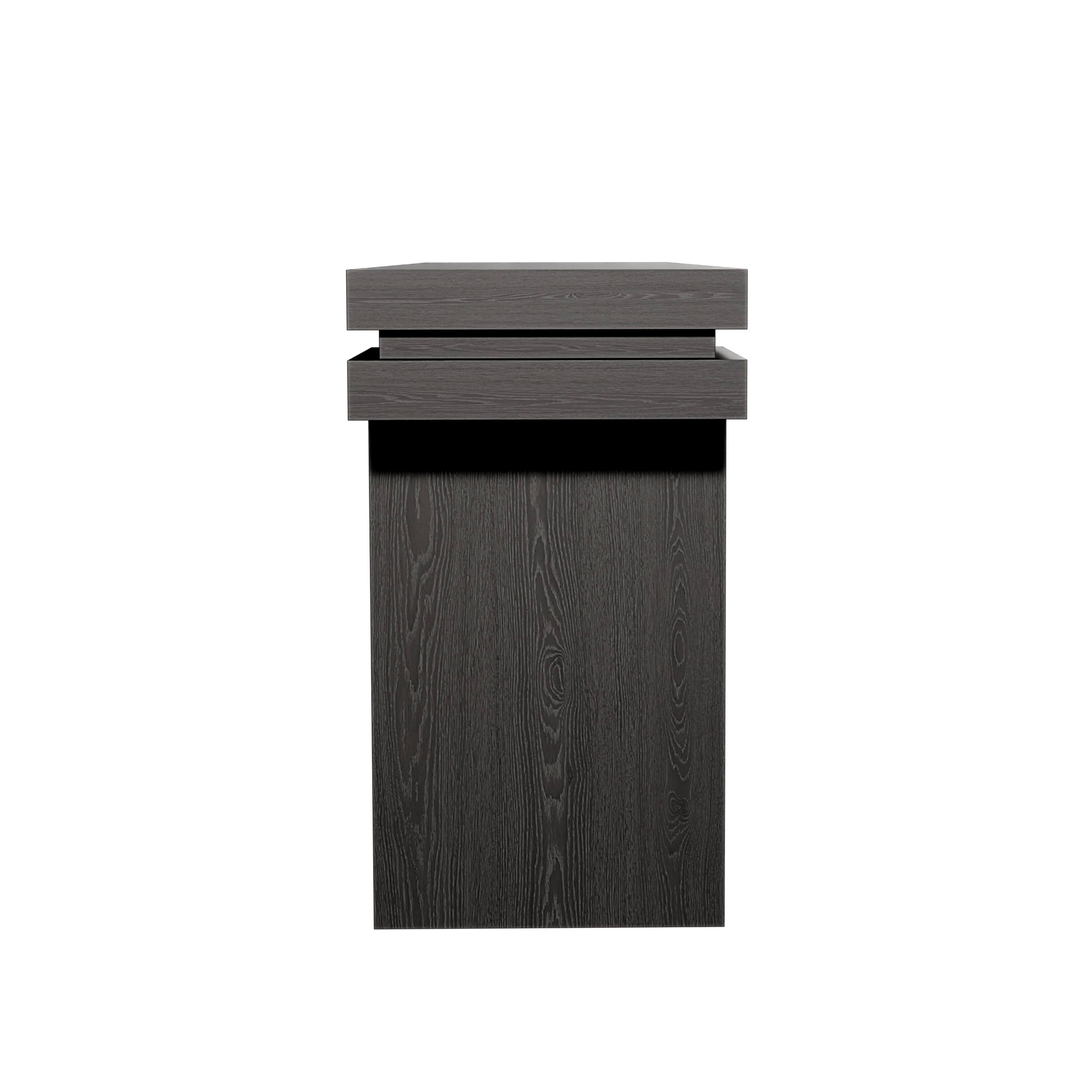 Alt View 5. Loheer - Loheer Console Table, 66 Inch Extra Wide Black Wood Veneer Sofa Table for Entryway Hallway Living Room Home Office - Black.