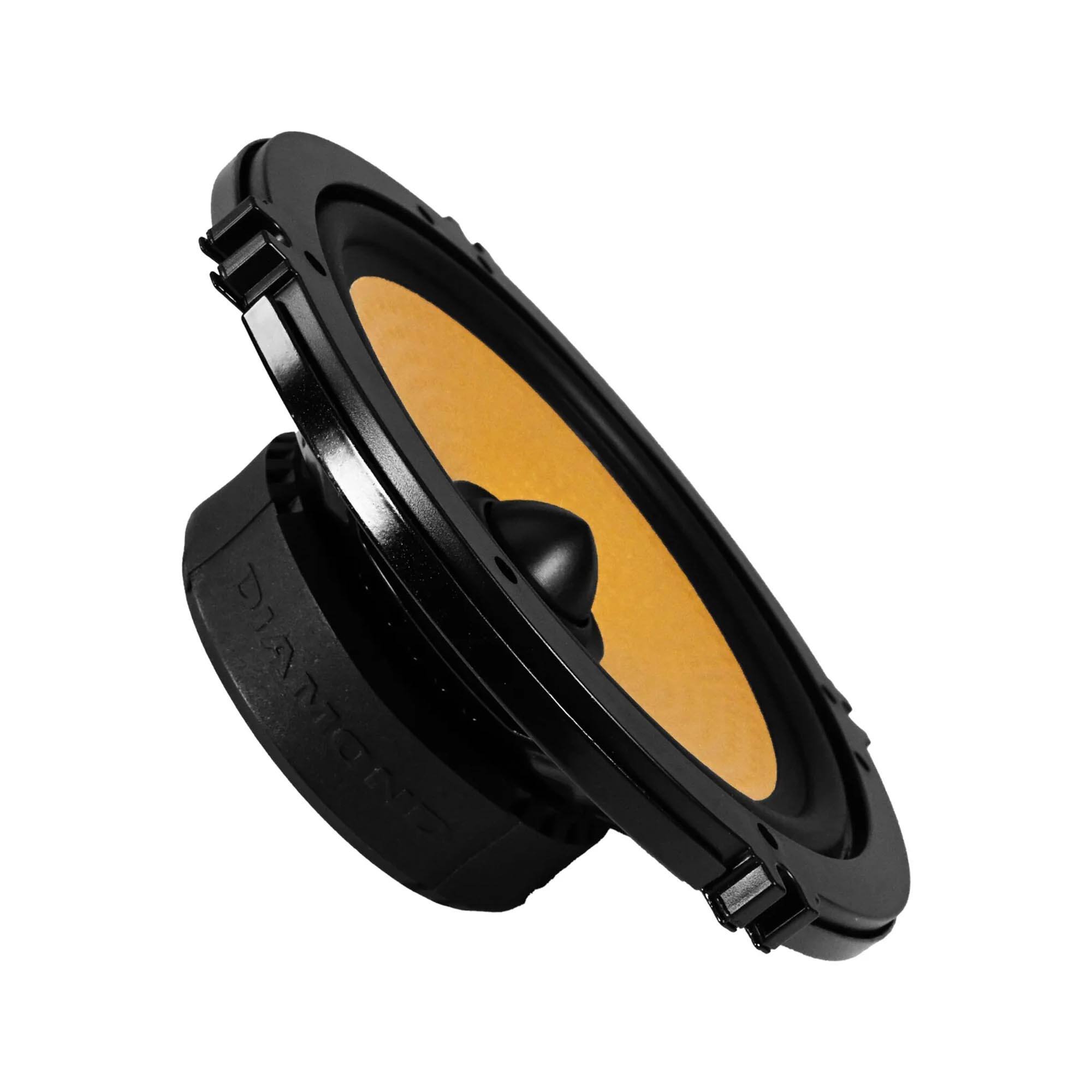 Alt View 2. Diamond Audio - Diamond Audio DMDX65C - DMDX Series 6.5" 2-way Component Speakers - Black/Gray.