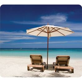 Fellowes - Recycled Mouse Pad - Beach Chairs - 8" Height x 9" Width x 0.06" Depth - Rubber - Skid Proof - 1 - Multicolor