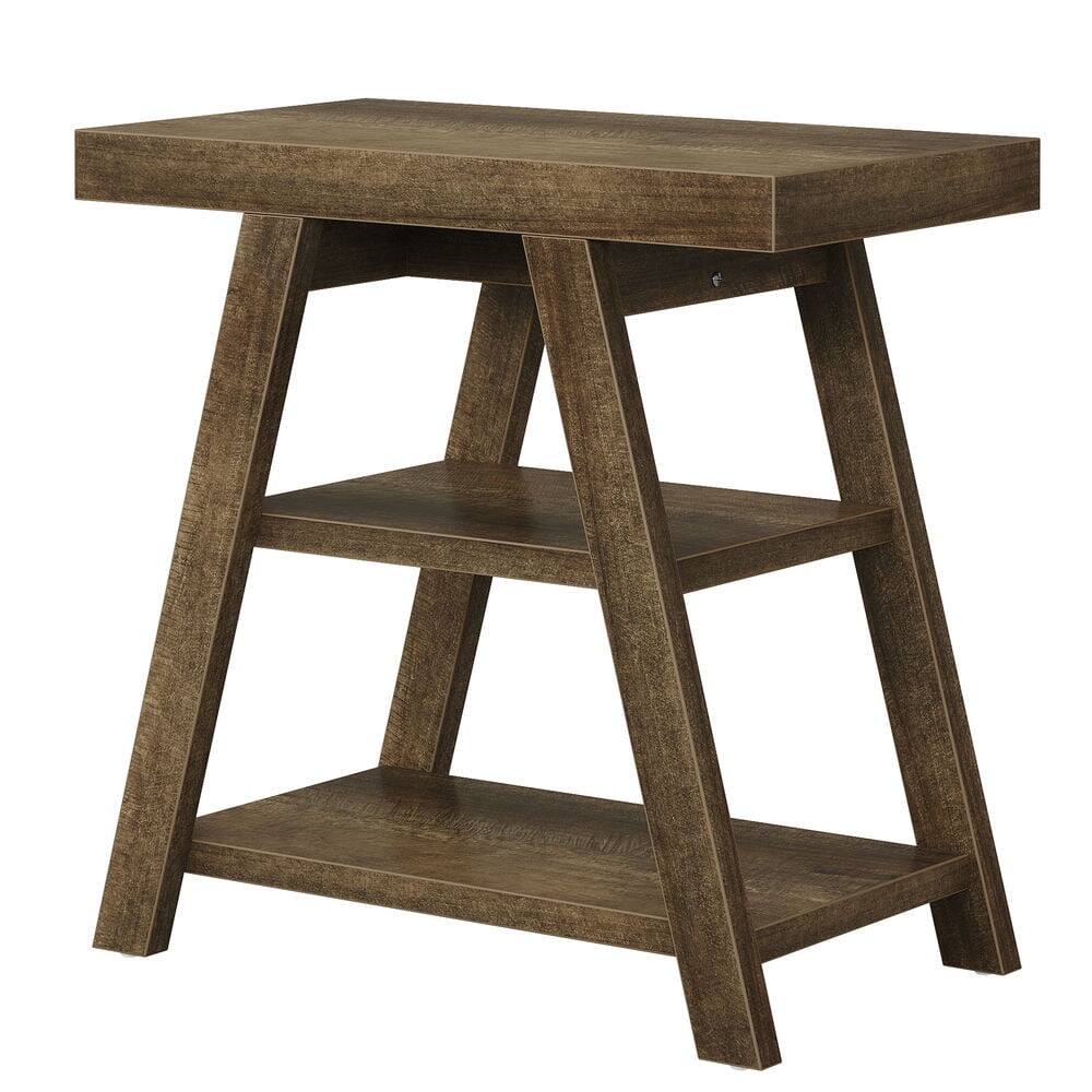 Angle. Kadyn - Kadyn End Table,Dining Table, Living Room Table,63" Dining Table, Rectangular Kitchen Table for 6 People,Brown - Brown.