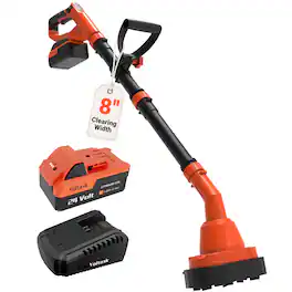 Voltask - 24V Cordless Ice Removal Shovel, 8-Inch Dual-Head Electric Ice Scraper, for Driveways, Sidewalks and Walkways - Orange