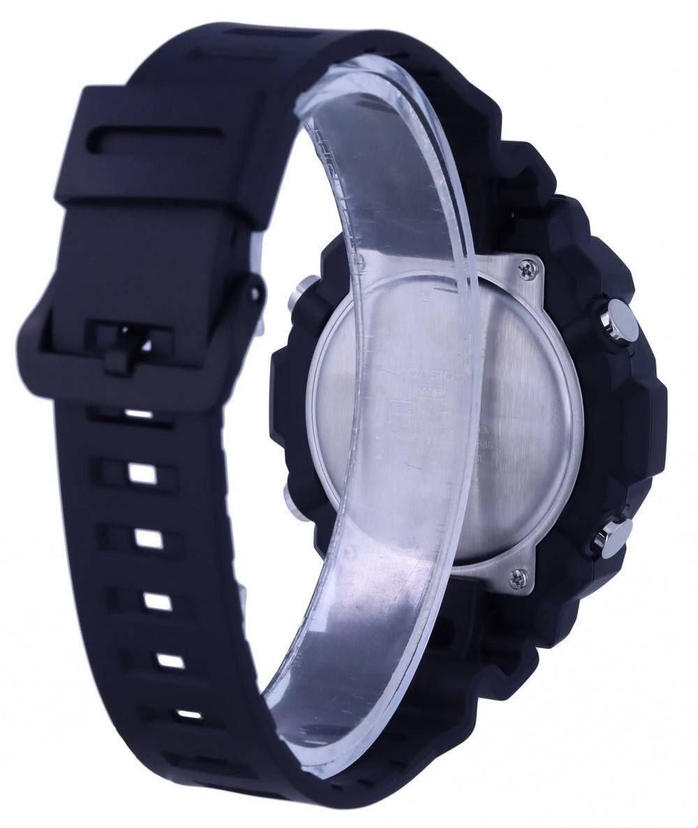 Back. Casio - World Time Analog Digital Quartz AEQ-120W-9AV Mens Watch Alarms Timer Stopwatch Resin Black Dial - Black.