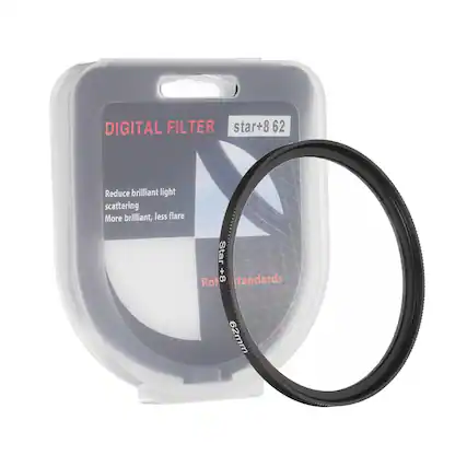 DIGITAL FILTER
star+8 62
Reduce brilliant light scattering
More brilliant, less flare
Star +8
Ro 62mm
standards