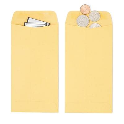 Alt View 1. Staples - Kraft #7 Currency Envelopes, 3 1/2 x 6 1/2, 500/Box - Brown.