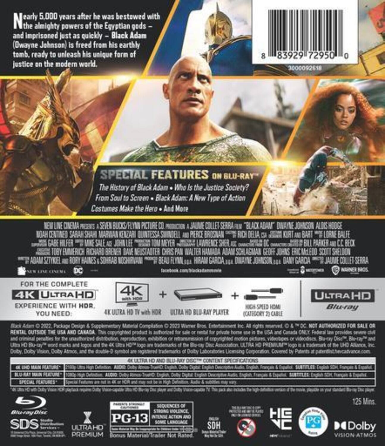 Alt View 1. Black Adam   - 4K Blu-Ray.