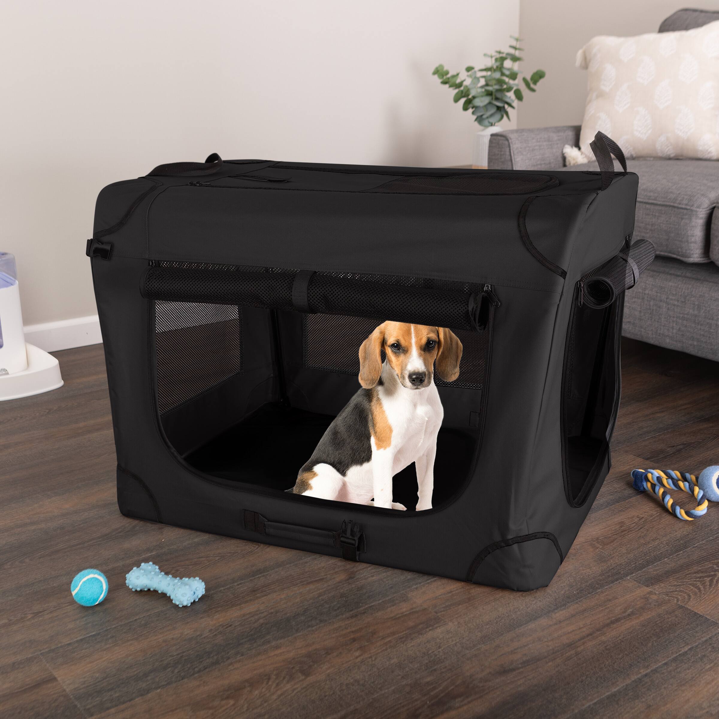Angle. PetMaker - Pet Adobe Collapsible Soft-Sided Dog Crate.