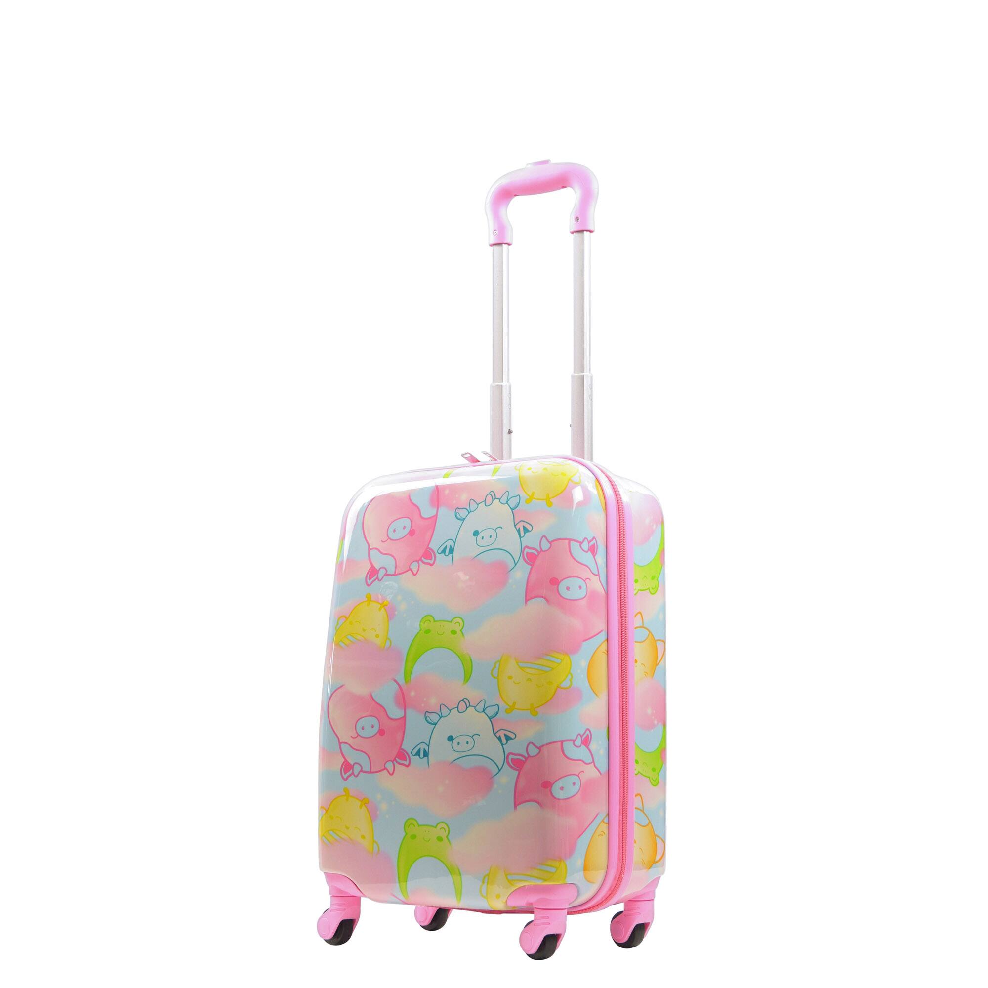 Angle. Ful - Squishmallows Clouds 2-Piece Set – 21" Suitcase and 13" Backpack - MulTI.