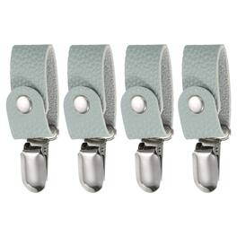 Unique Bargains - 4pcs Towel Ring Holder with Clip, Dish Towel Holder Wall Hook, Farmhouse Home Decor for Cabinet Oven Handle Rods - Light Blue