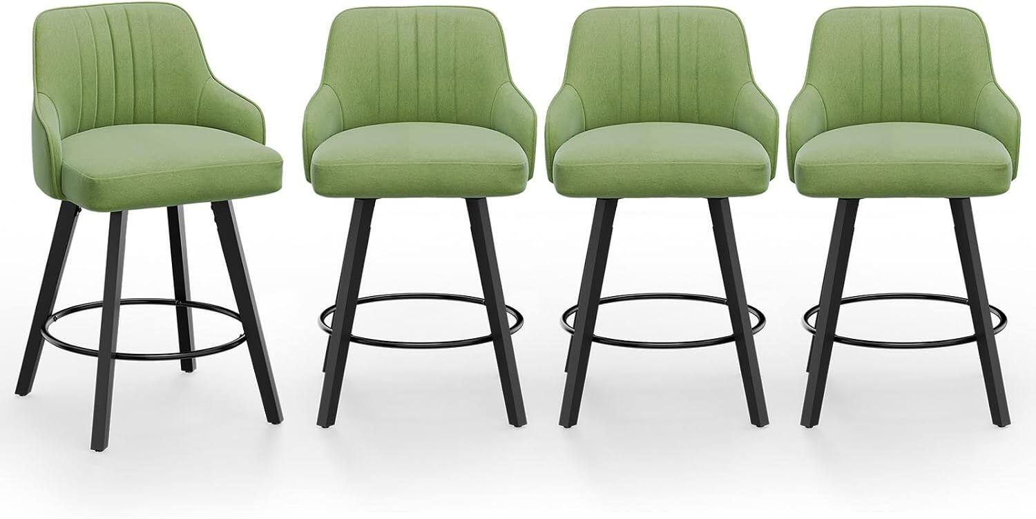 Grass Green Fabric-Set of 4