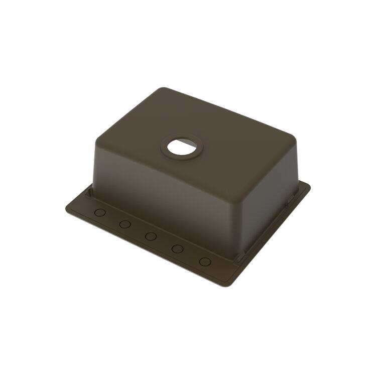 Back. Winpro - Winpro Dual Mount Granite Composite 25 in. L x 22 in. L x 9-1/2 in. Single Bowl Kitchen Sink in mocha - Mocha.