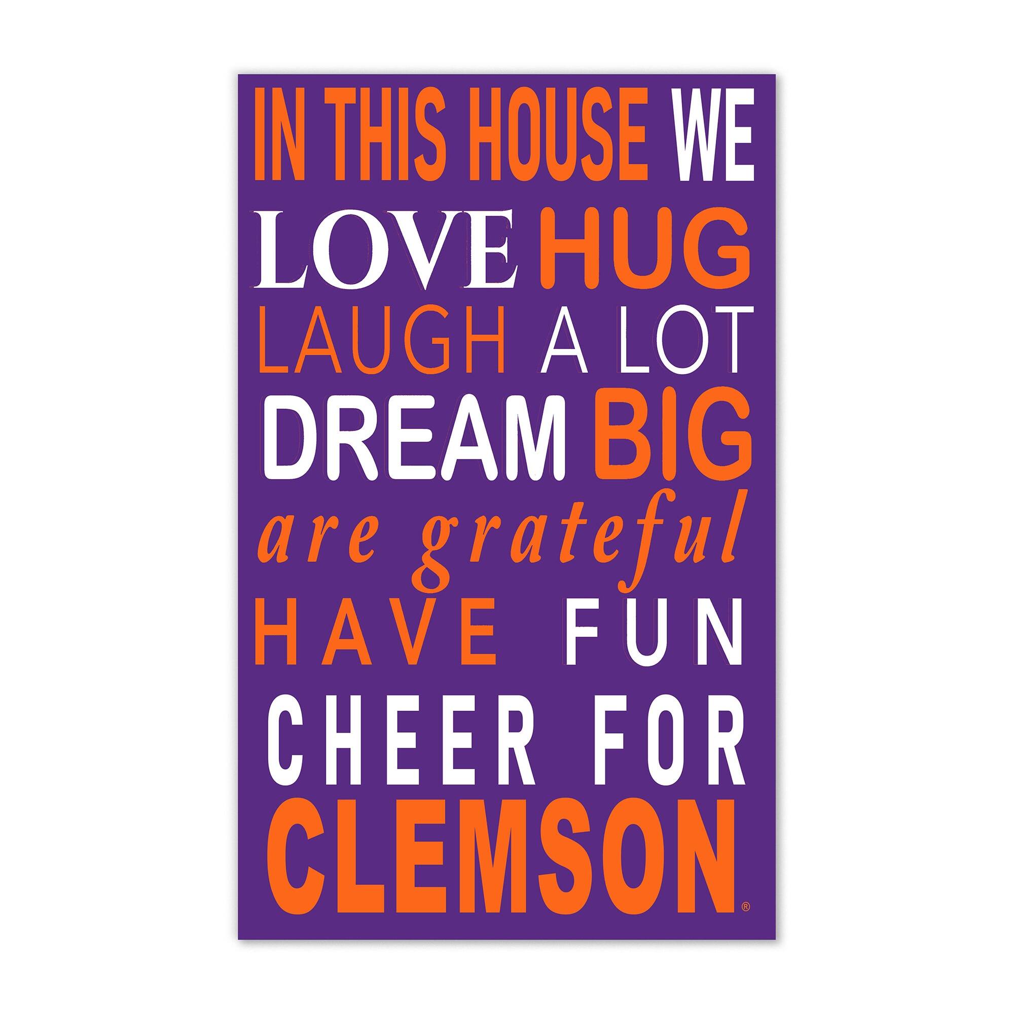 Clemson Tigers 11" x 19" Briteline In This House Sign