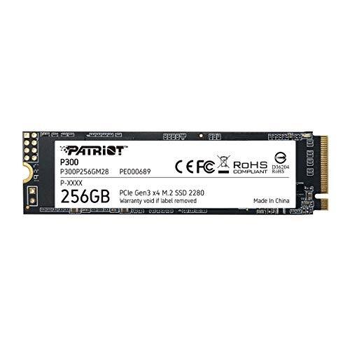 PATRIOT P300  
P300P256GM28  
PE000689  
256GB  
PCle Gen3 x4 M.2 SSD 2280  
Warranty void if label removed  
Made In China