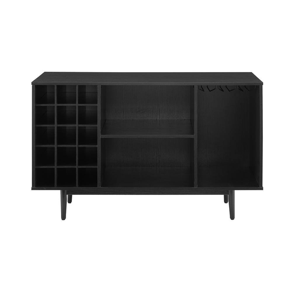 Left. Crosley Furniture - Liam Wine Rack Sideboard - Black.