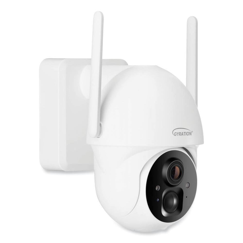 Left. Adesso - Adesso CYBERVIEW 3020 Cyberview 3020 3MP 2304 x 1296 Pixels Smart WiFi Pan/Tilt Camera with Solar Panel - White.