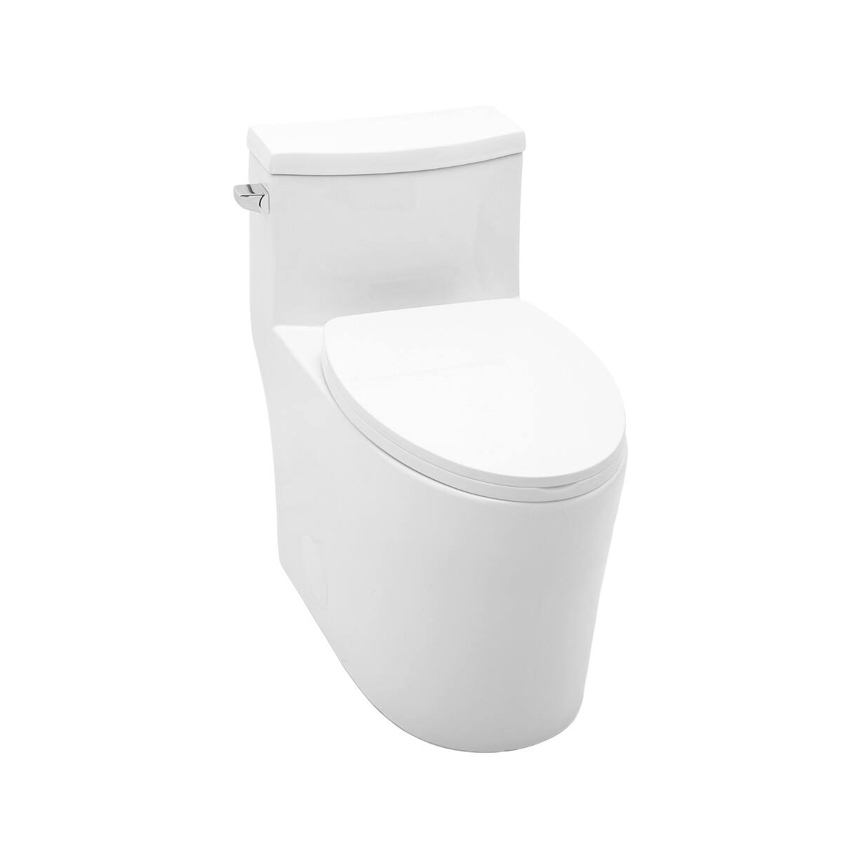 Alt View 8. Loheer - Loheer One Piece Elongated Toilet White Ceramic with One Point Two Eight GPF Flush - White.
