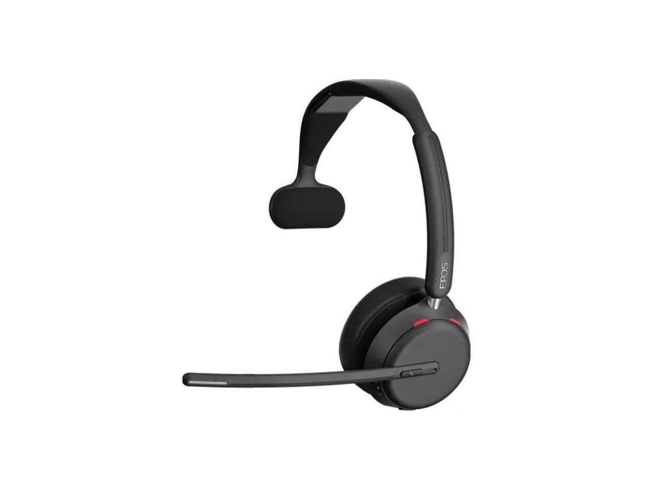 Alt View 4. EPOS - EPOS IMPACT 1030T Headset - Mono - Wireless - Bluetooth - Over-the-head - Monaural - Circumaural - Noise Canceling - Black.