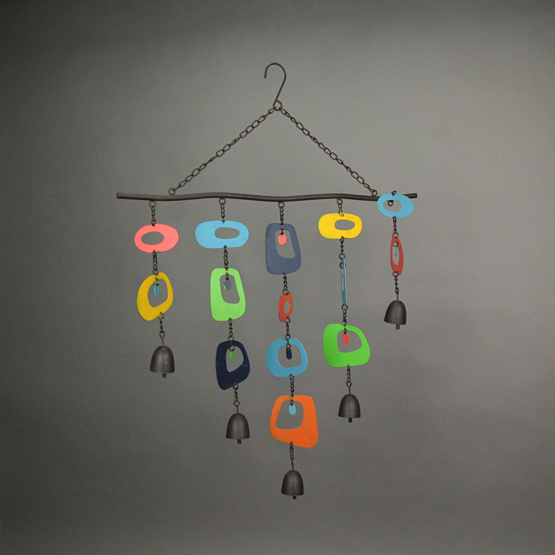 Alt View 3. Mayrich Company - Multicolor Mid Century Modern Mobile Wind Chime Hanging Garden Home Decor Art - Multicolored.