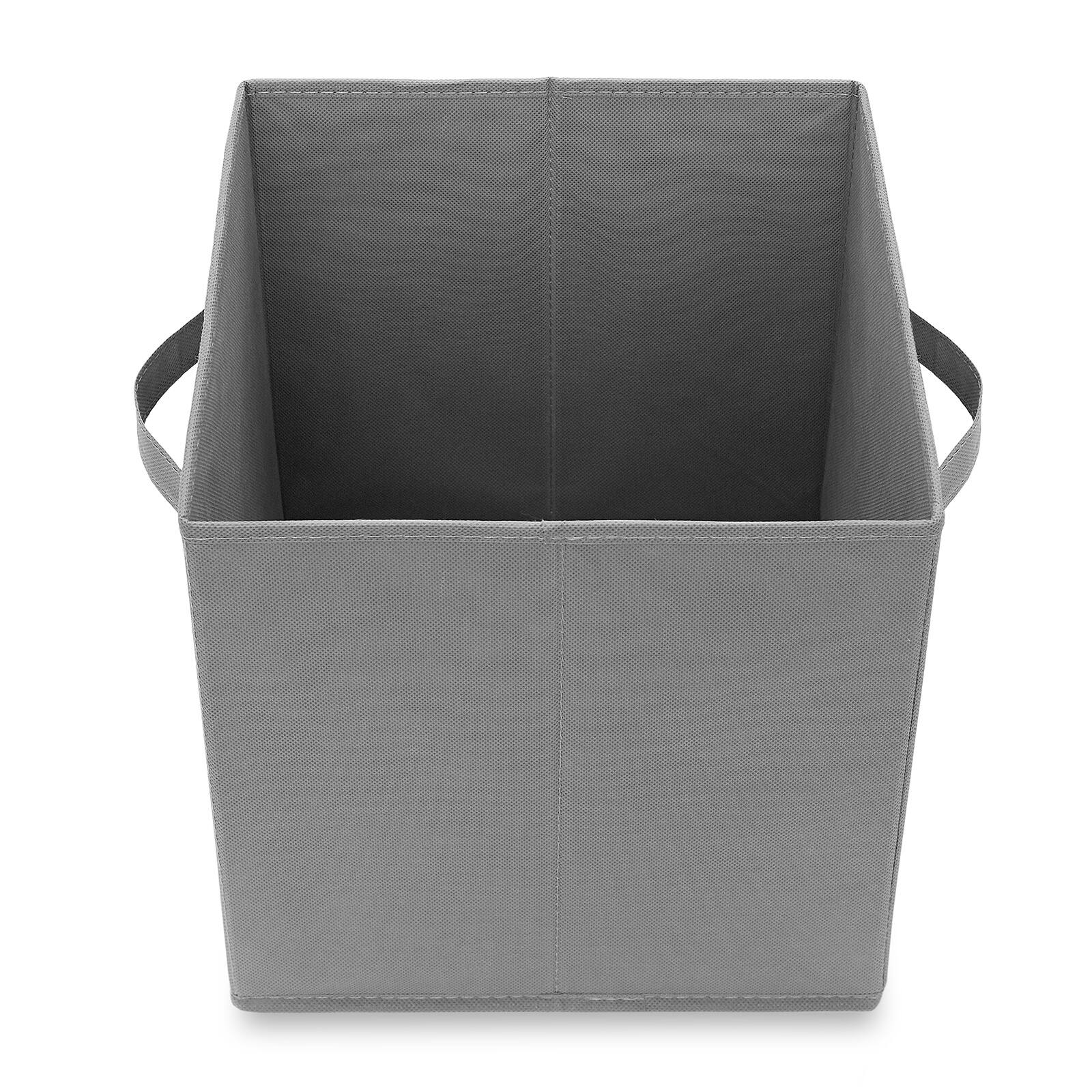 Alt View 3. Casafield - (Set of 6) Collapsible Fabric Cubes - Storage Bins - Gray.