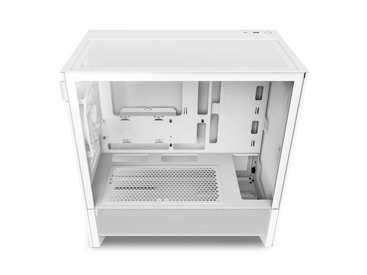 Alt View 5. NZXT - NZXT CC-H31FW-01White SGCC / Tempered Glass Micro ATX Cases Case  (Computer Cases - ATX Form) - White.