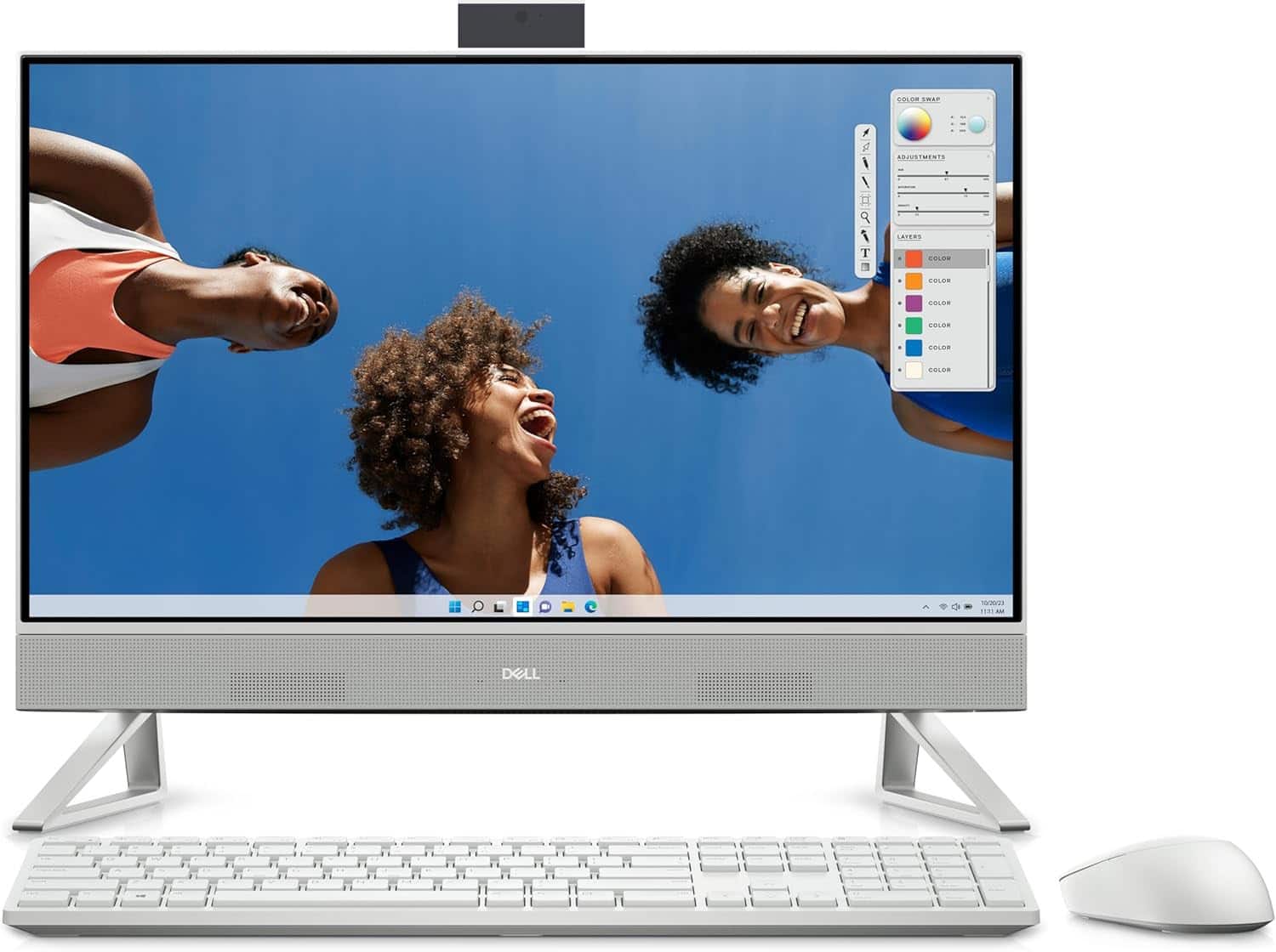 Dell - EC24250 23.8" All-in-One Desktop PC - FHD Touch Display - Intel Core 7 150U, 64GB RAM, 512GB SSD, Windows 11 Home - White