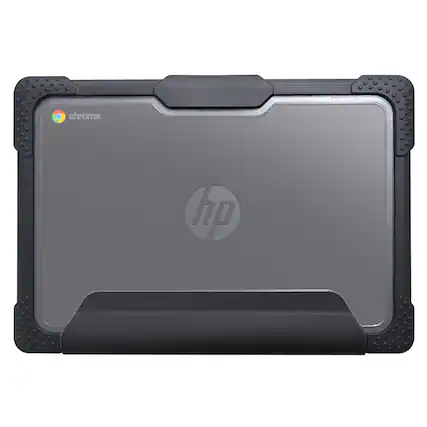 Front. SaharaCase - HP Chromebook G8/G9 EE 11.6-inch Case | Heavy Duty Design | Shock-Absorbing Corners | Venture Series - Clear/Black.