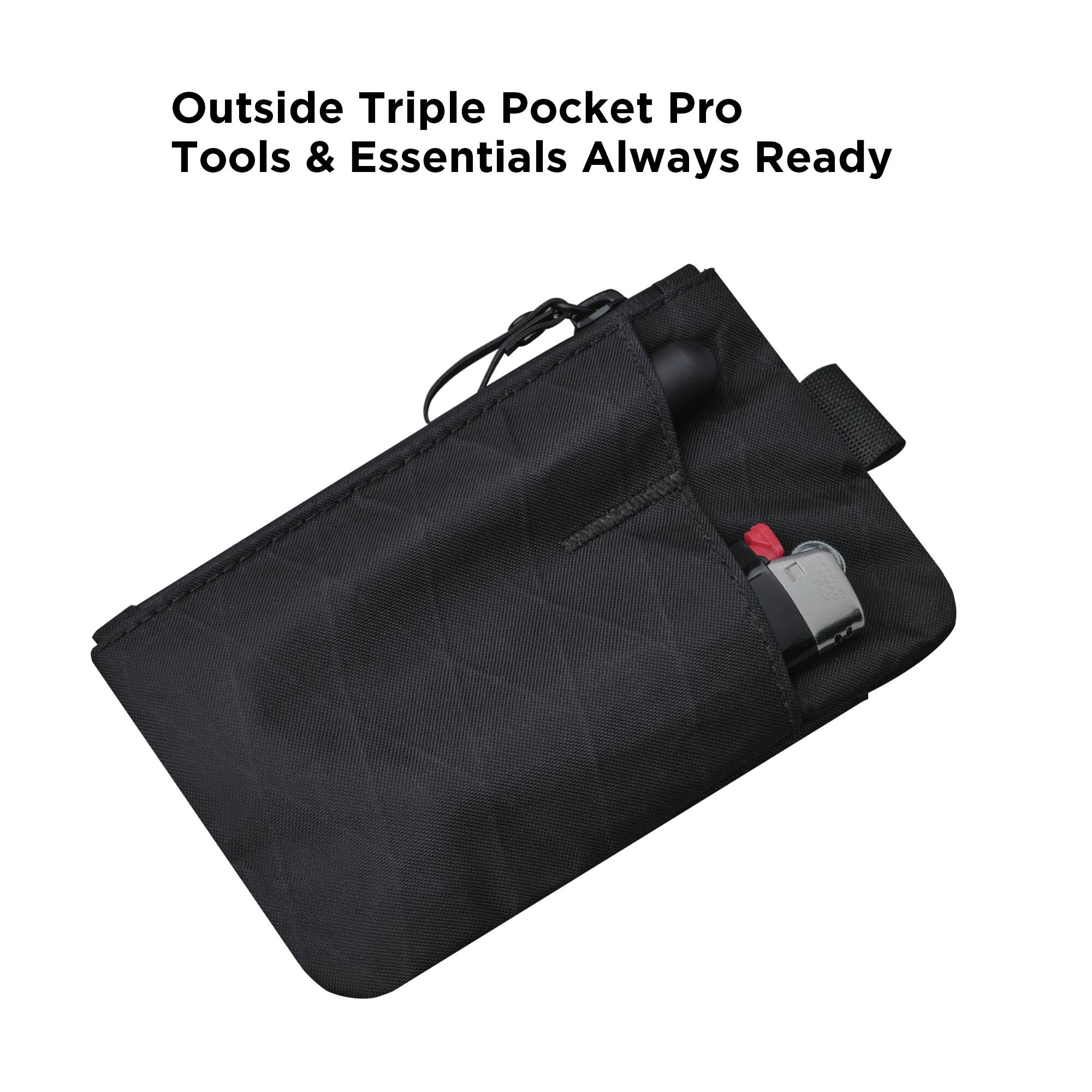 Outside Triple Pocket Pro  
Tools & Essentials Always Ready