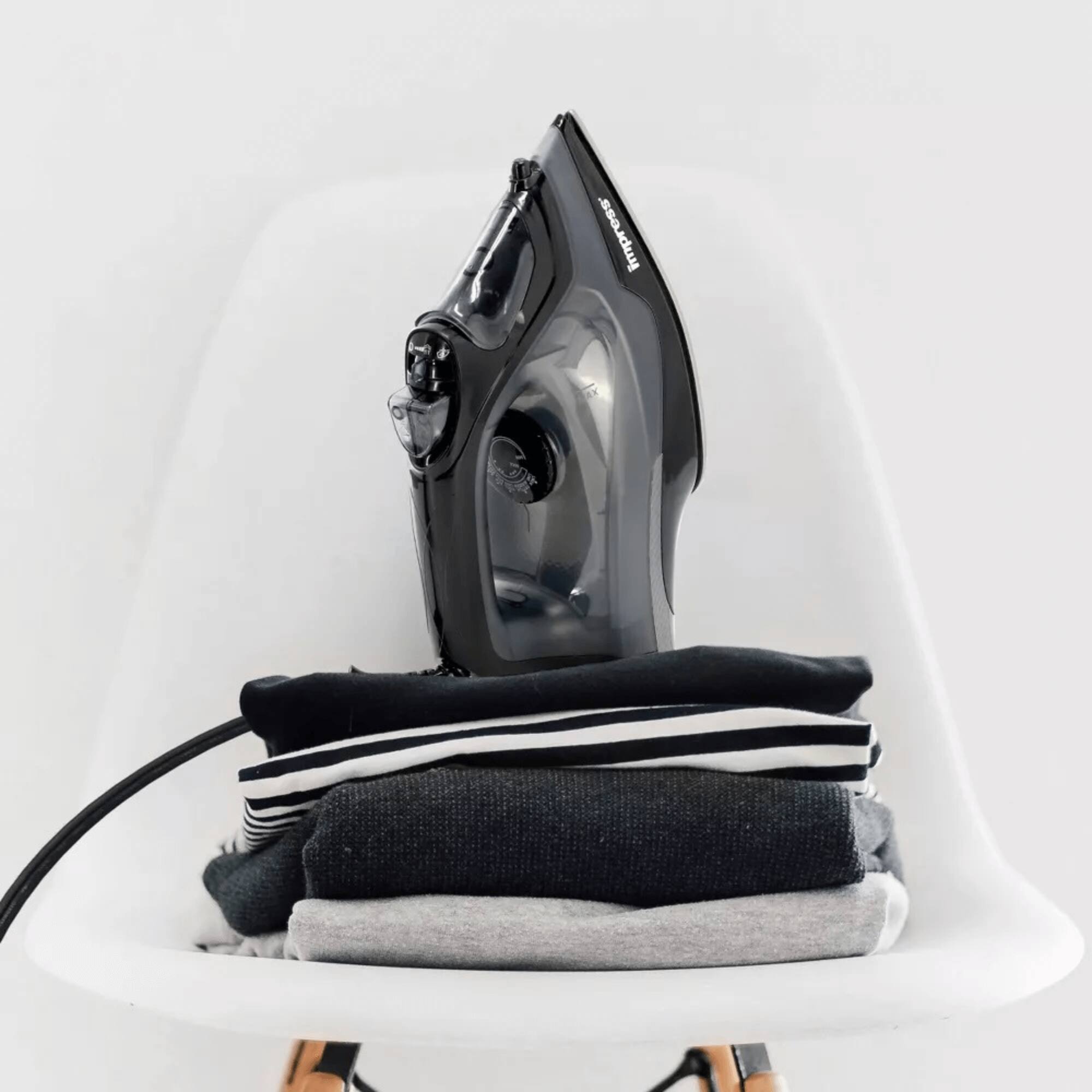 Alt View 4. Impress - Non-Stick Iron with  Spray-Burst and Auto Shut Off - Black.