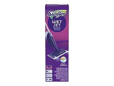 Swiffer WET JET  
1 10 1 4 #  
HULTI-SURFACE SA PLES & ROOR CEANER PUCHORE 4 BATTERIES PLES