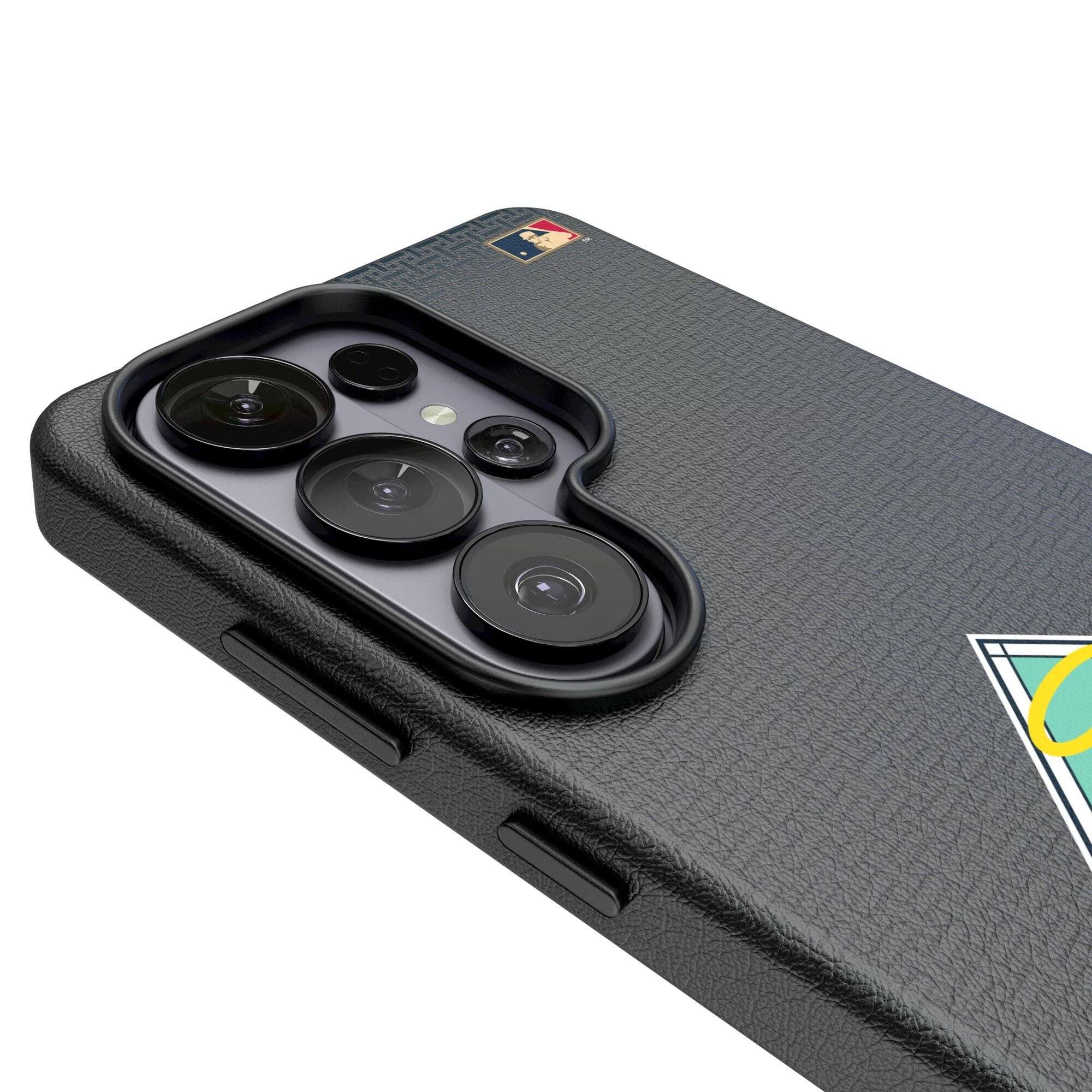 Alt View 2. Keyscaper - California Angels Cooperstown Collection 1961-1965 Galaxy Magnetic Bump Case - S24 Plus - Black.