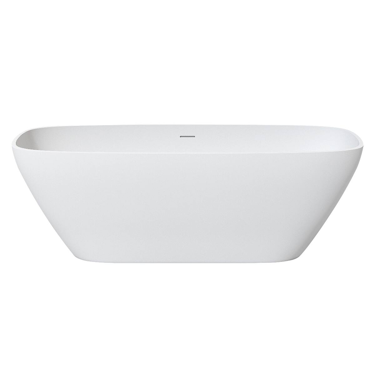 Loheer 67 in Solid Surface Freestanding Soaking Bathtub Deep Bath Matte ...