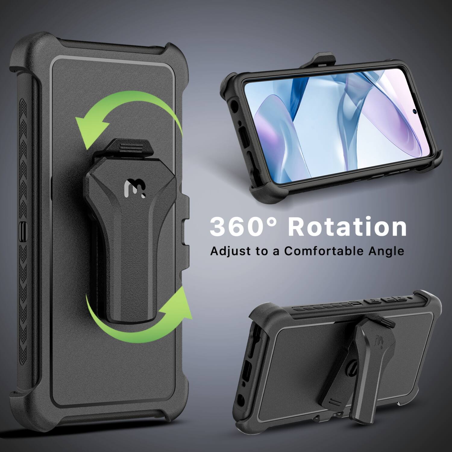 360° Rotation  
Adjust to a Comfortable Angle